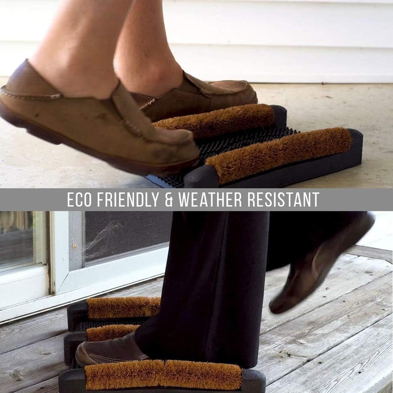 NINAMAR Mud Scrubber Rubber Brush Mat - Scrub & Scrape Muddy Shoes - 1 Pack - Image 3